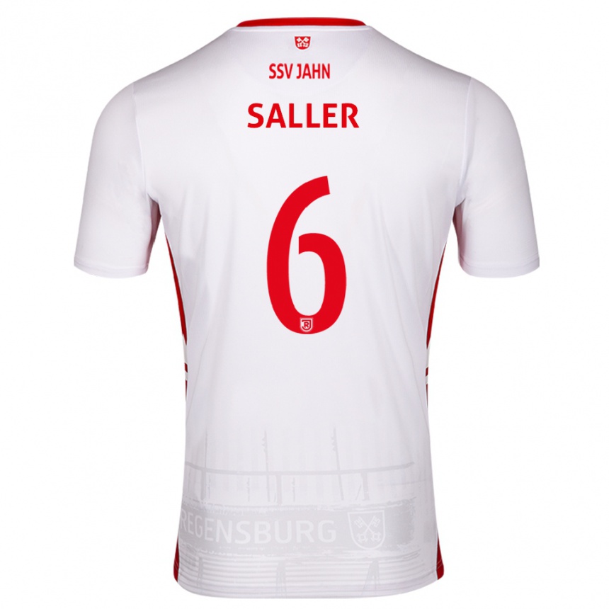 נשים כדורגל בנדיקט סאלר #6 לבן אדום ג'רזי ביתית 2025/26