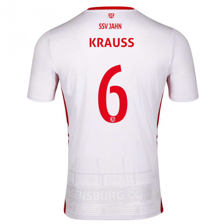 נשים כדורגל ג׳אקוב קראוס #6 לבן אדום ג'רזי ביתית 2025/26