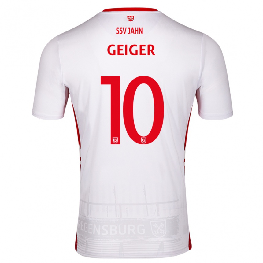 נשים כדורגל Maximilian Geiger #10 לבן אדום ג'רזי ביתית 2025/26