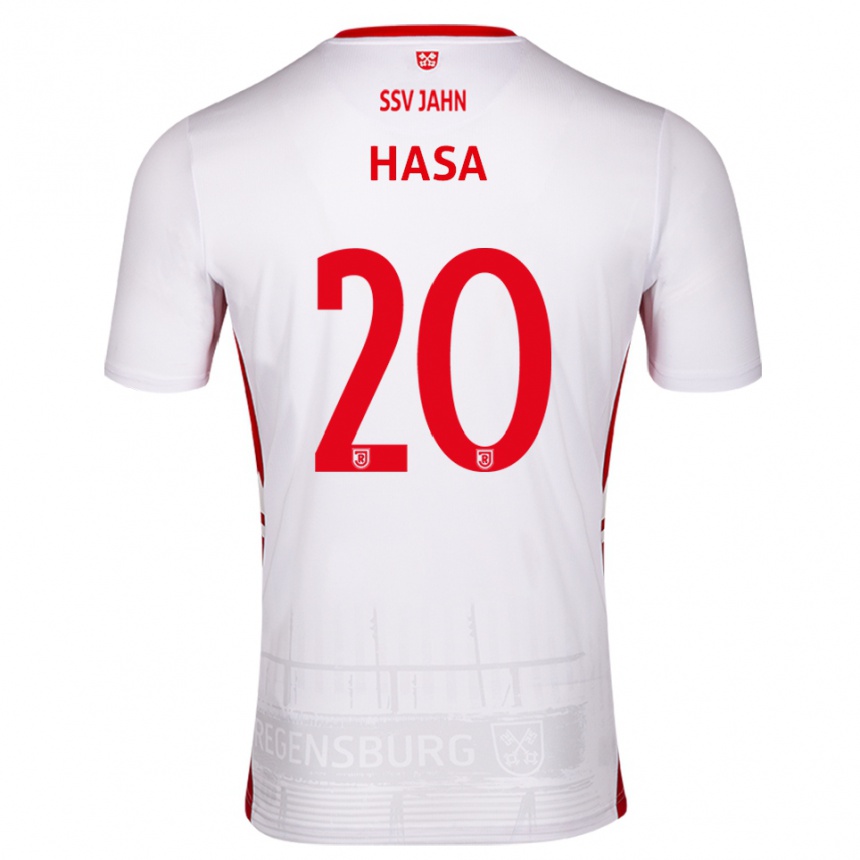 נשים כדורגל סמואל חסא #20 לבן אדום ג'רזי ביתית 2025/26