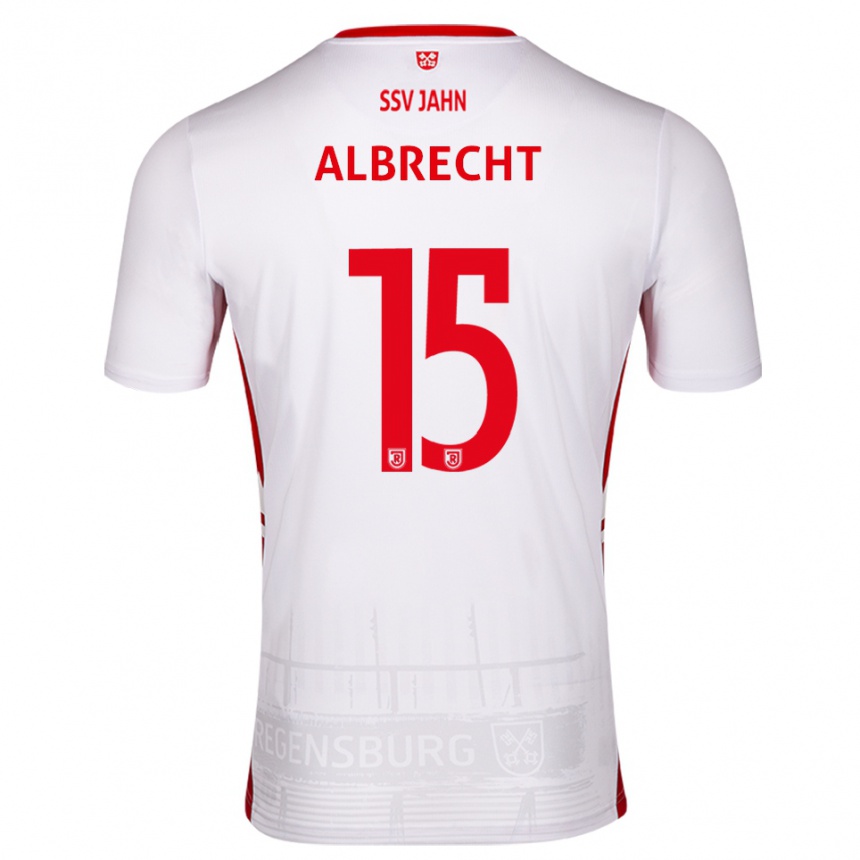 נשים כדורגל Felix Albrecht #15 לבן אדום ג'רזי ביתית 2025/26
