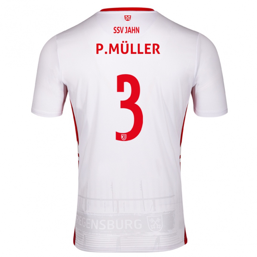 נשים כדורגל Paul Müller #3 לבן אדום ג'רזי ביתית 2025/26