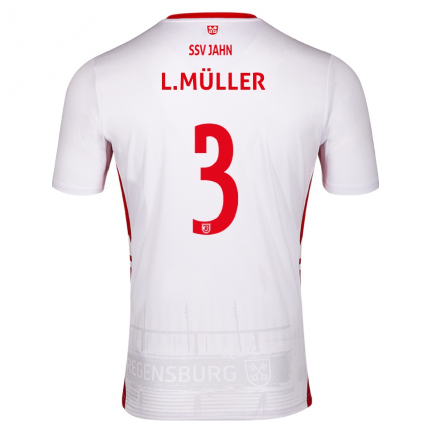 נשים כדורגל Lenny Müller #3 לבן אדום ג'רזי ביתית 2025/26