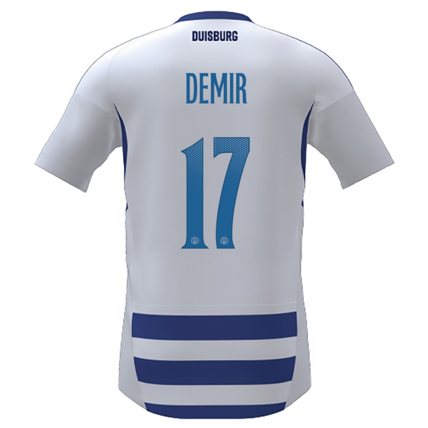 נשים כדורגל Yagmur Demir #17 לבן כחול ג'רזי ביתית 2025/26