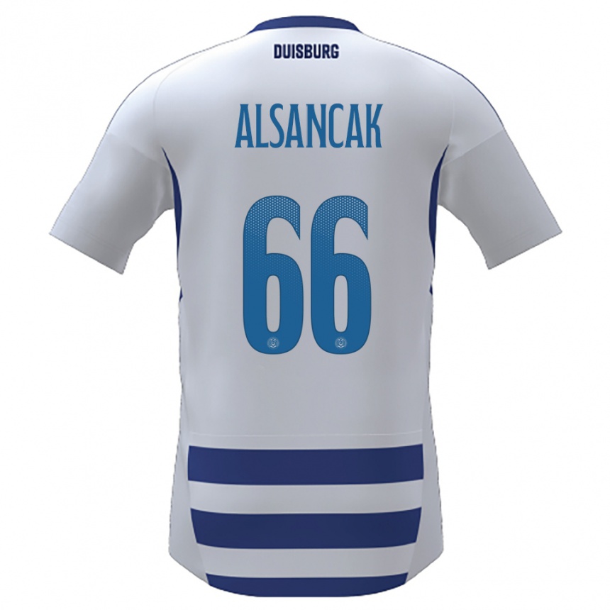 נשים כדורגל Duygu Alsancak #66 לבן כחול ג'רזי ביתית 2025/26