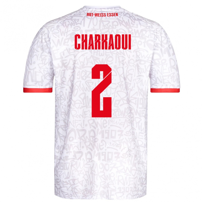 נשים כדורגל בילאל צ׳רקאווי #2 לבן אדום ג'רזי ביתית 2025/26