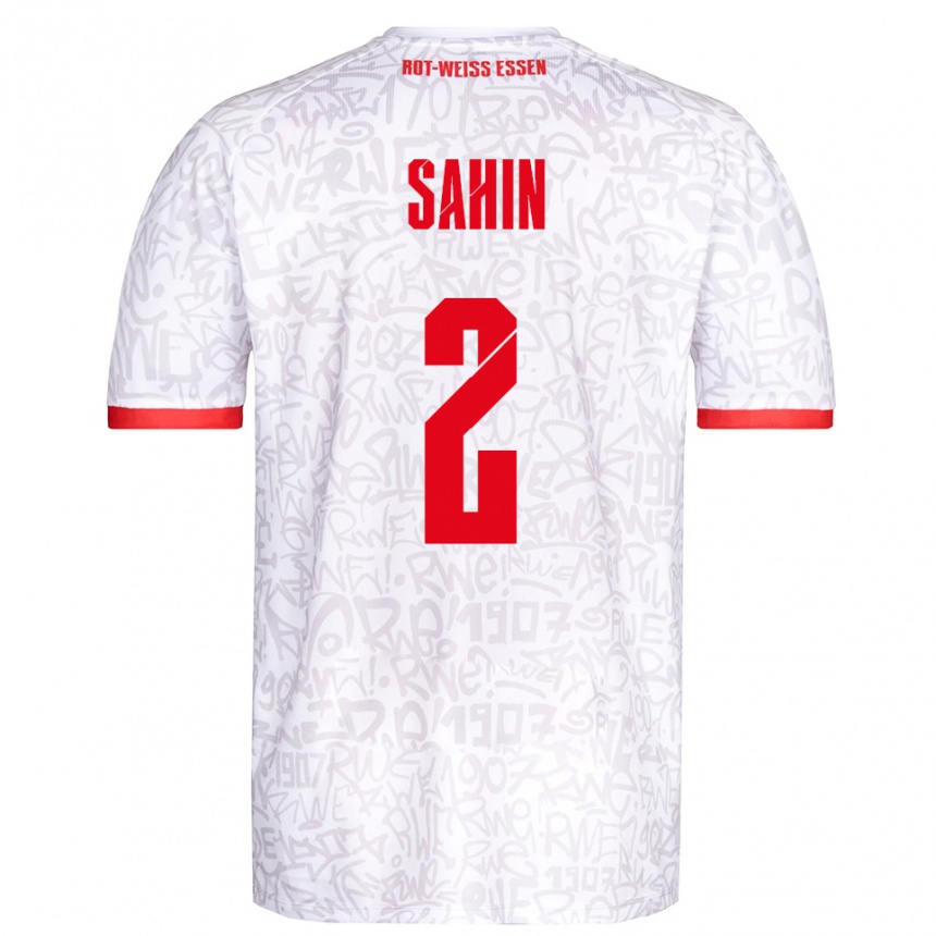 נשים כדורגל Can Sahin #2 לבן אדום ג'רזי ביתית 2025/26