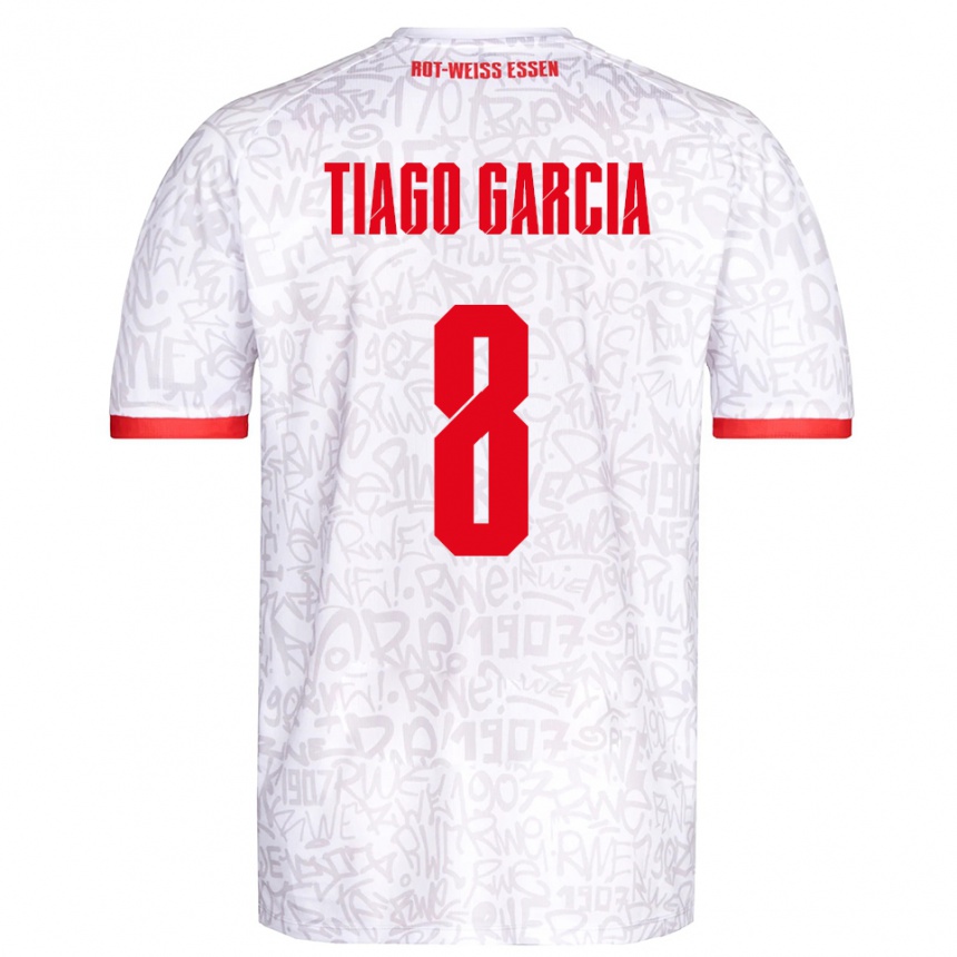 נשים כדורגל Tiago Garcia Rodriguez #8 לבן אדום ג'רזי ביתית 2025/26