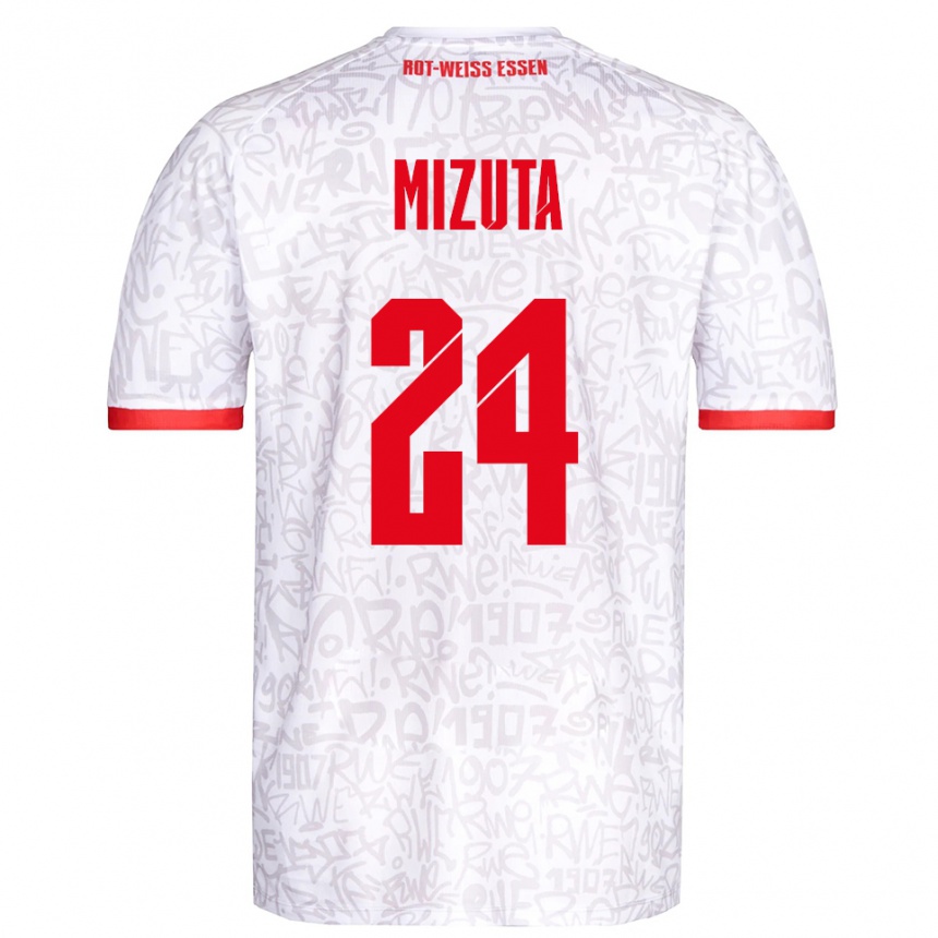 נשים כדורגל Kaito Mizuta #24 לבן אדום ג'רזי ביתית 2025/26