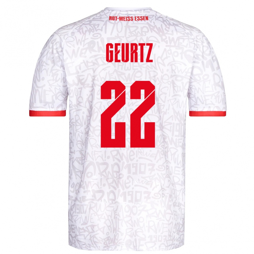 נשים כדורגל Jan-Luca Geurtz #22 לבן אדום ג'רזי ביתית 2025/26