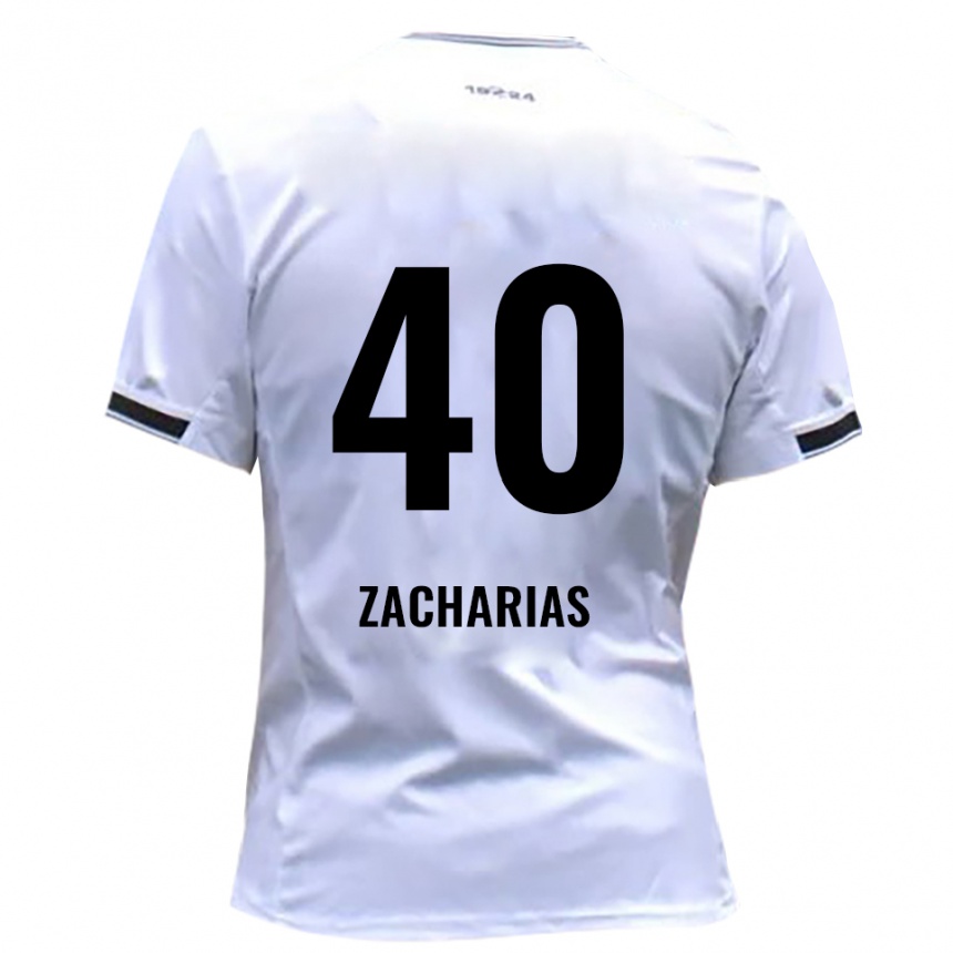 נשים כדורגל מרלון זכריאס #40 לבן אדום ג'רזי ביתית 2025/26