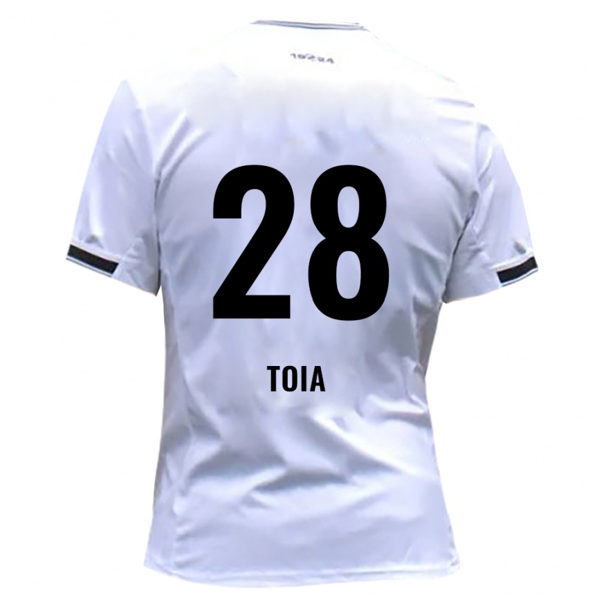 נשים כדורגל Alessandro Toia #28 לבן אדום ג'רזי ביתית 2025/26