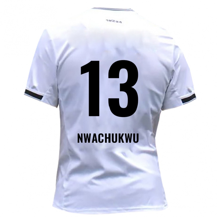 נשים כדורגל Isaak Nwachukwu #13 לבן אדום ג'רזי ביתית 2025/26