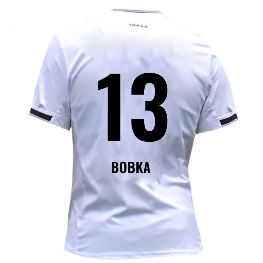 נשים כדורגל מאטי בובקה #13 לבן אדום ג'רזי ביתית 2025/26
