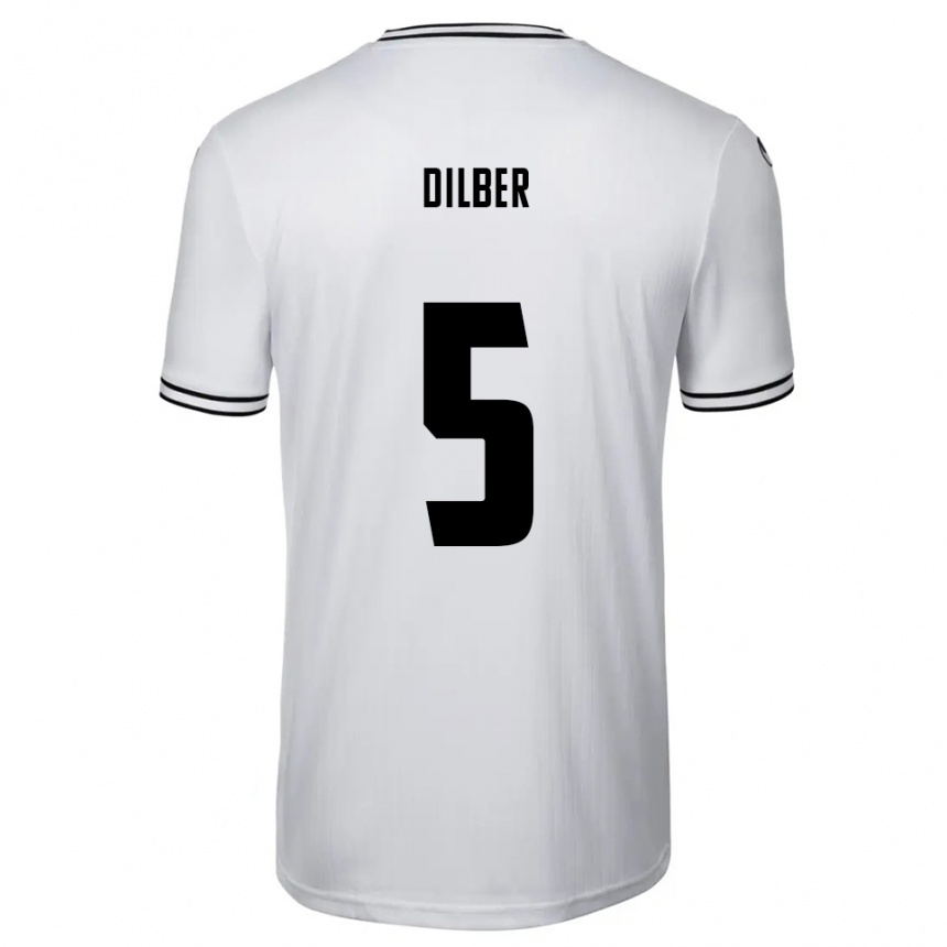 נשים כדורגל מירקו דילבר #5 לבן שחור ג'רזי ביתית 2025/26