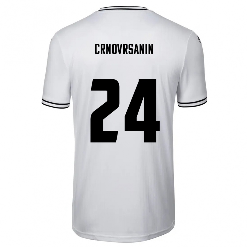 נשים כדורגל סדין קרנוברסנין #24 לבן שחור ג'רזי ביתית 2025/26