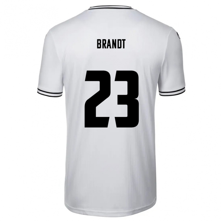 נשים כדורגל Max Brandt #23 לבן שחור ג'רזי ביתית 2025/26