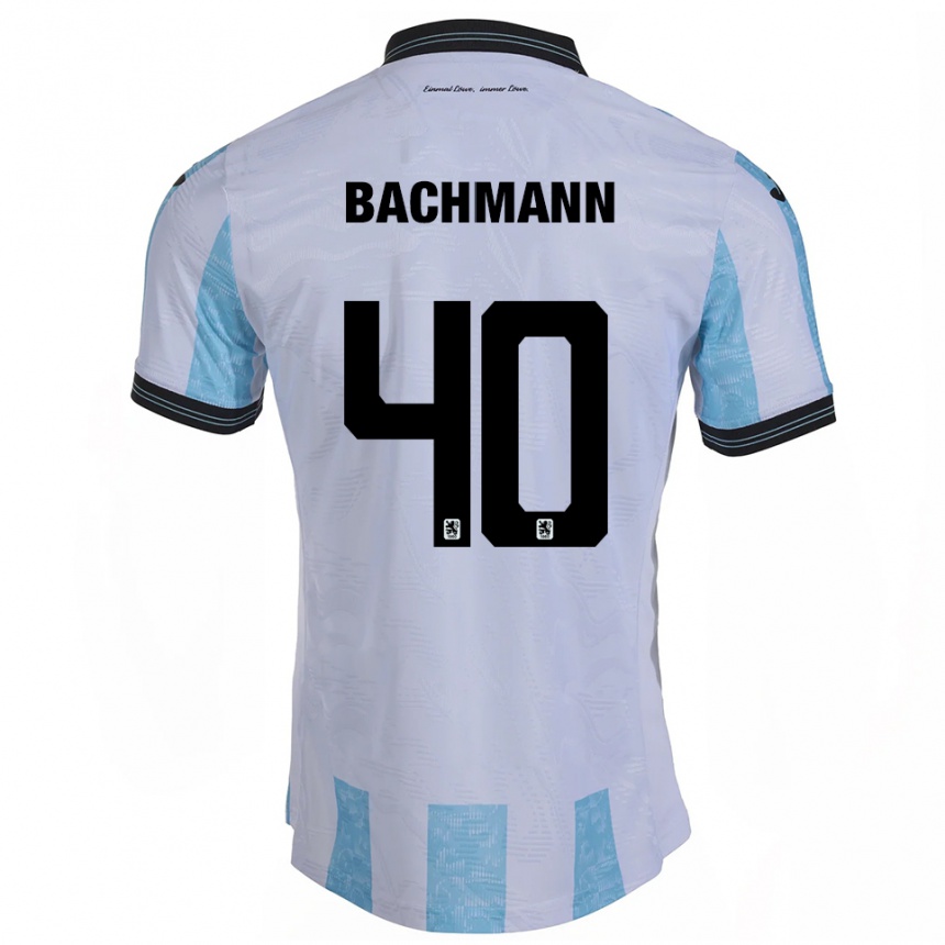 נשים כדורגל Paul Bachmann #40 לבן תכלת ג'רזי ביתית 2025/26