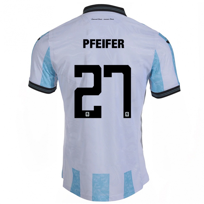נשים כדורגל מנואל פפייפר #27 לבן תכלת ג'רזי ביתית 2025/26