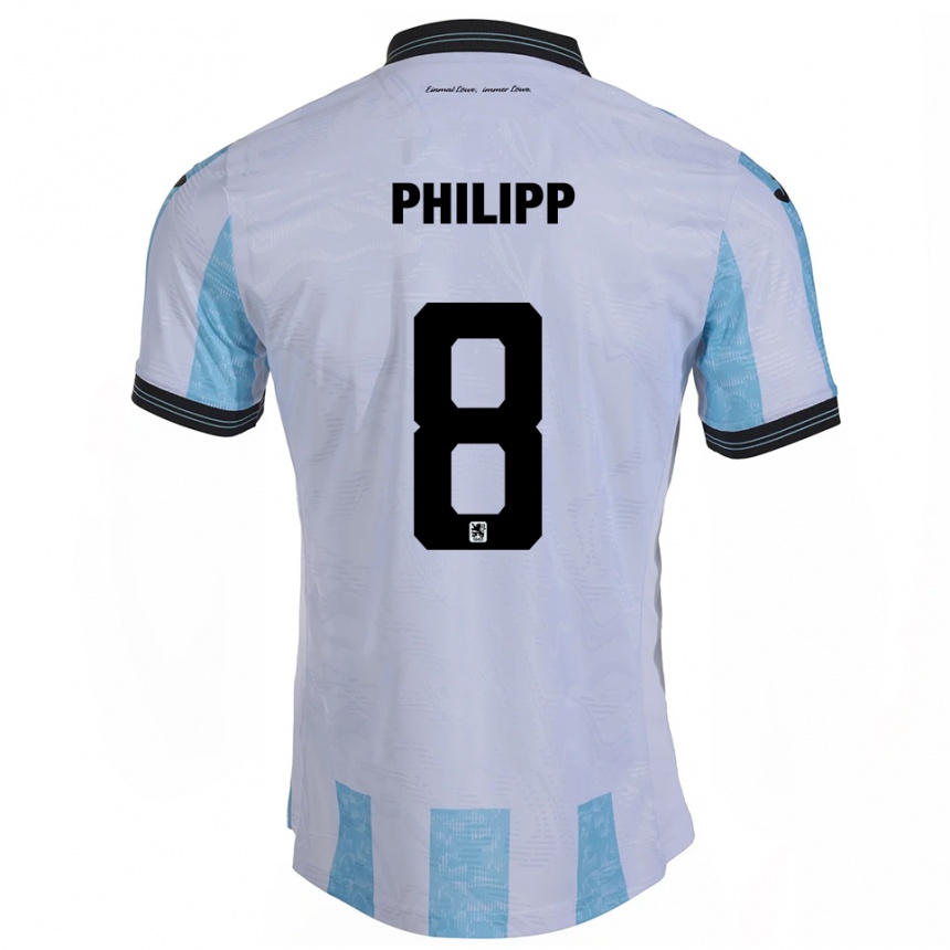 נשים כדורגל דוד פיליפ #8 לבן תכלת ג'רזי ביתית 2025/26