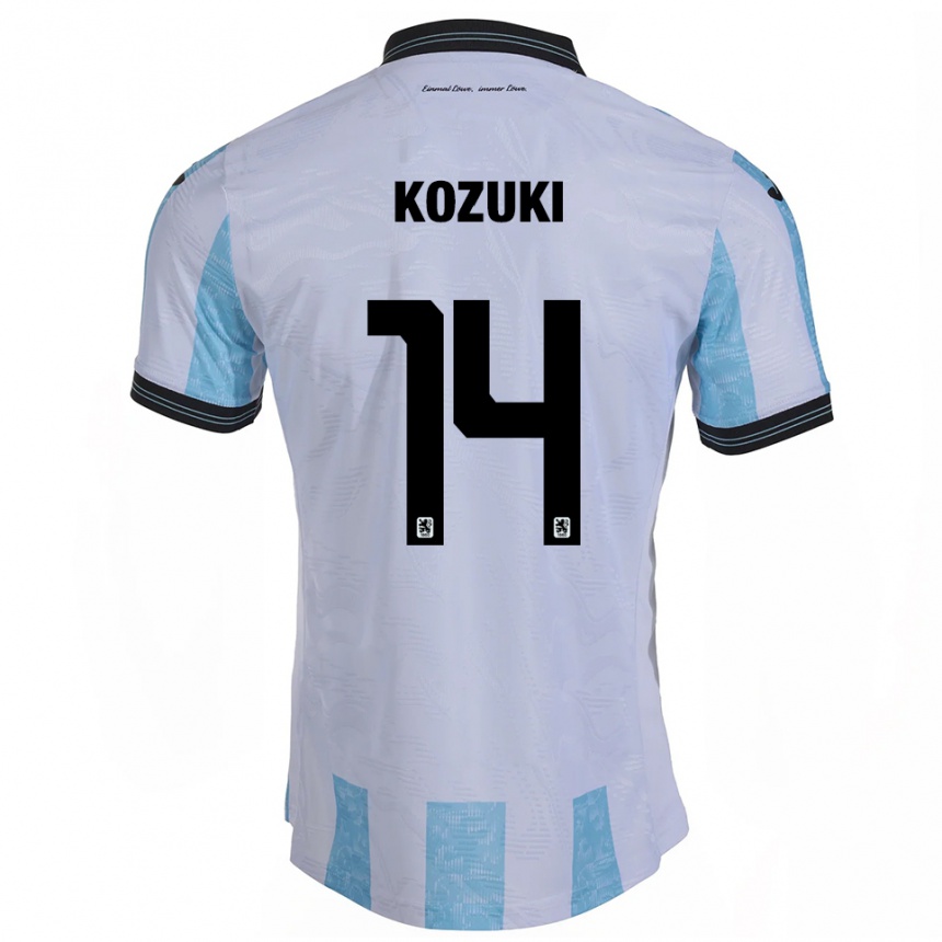 נשים כדורגל סואיצ׳ירו קוזוקי #14 לבן תכלת ג'רזי ביתית 2025/26