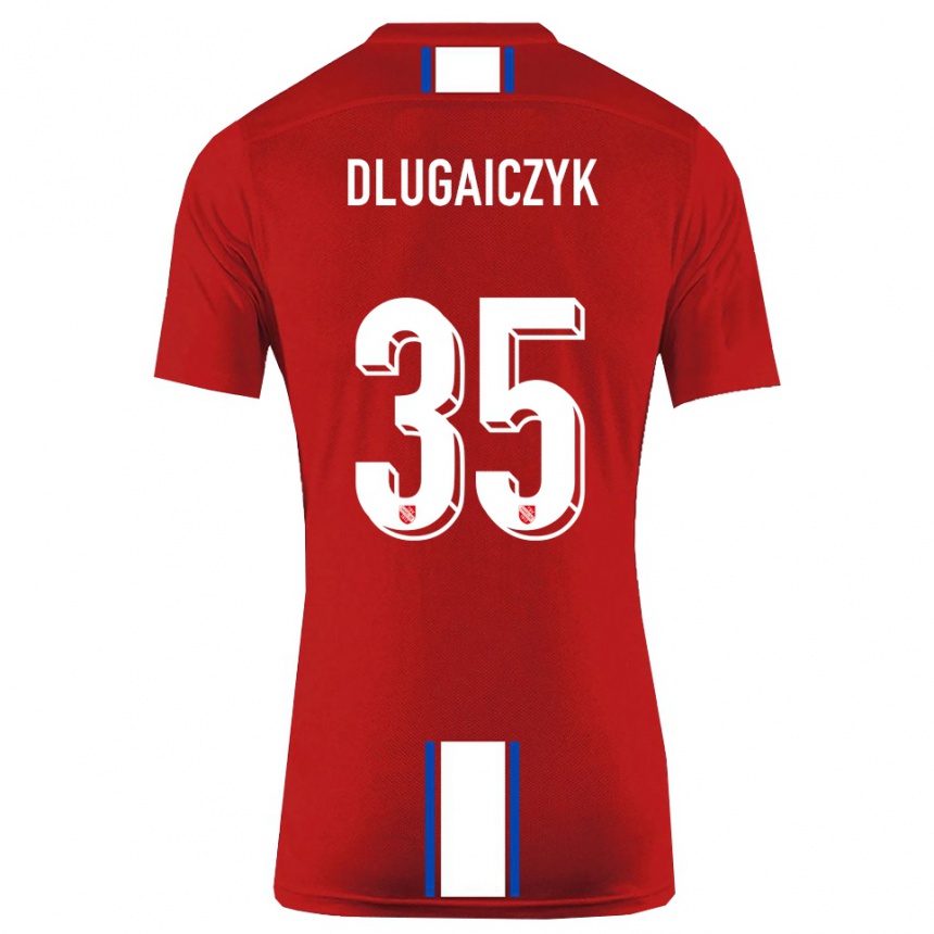 נשים כדורגל אלכסנדר דלוגייצ'יק #35 אדום לבן ג'רזי ביתית 2025/26