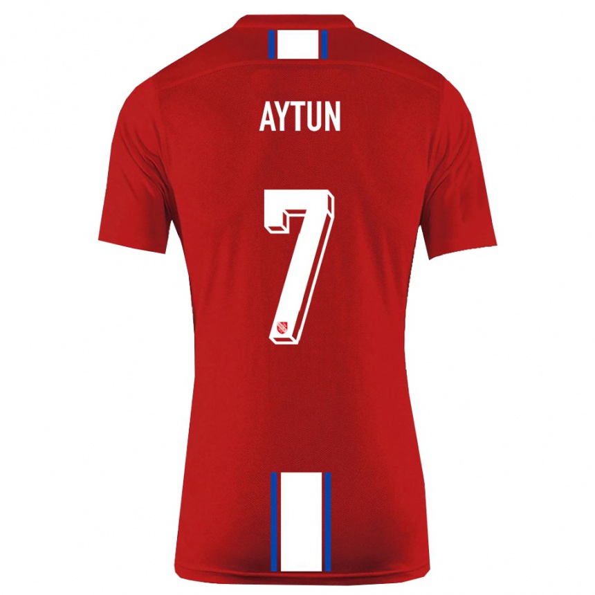 נשים כדורגל Emre Aytun #7 אדום לבן ג'רזי ביתית 2025/26