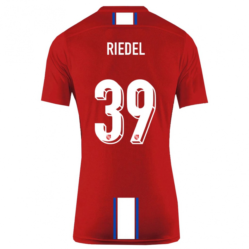 נשים כדורגל Florian Riedel #39 אדום לבן ג'רזי ביתית 2025/26