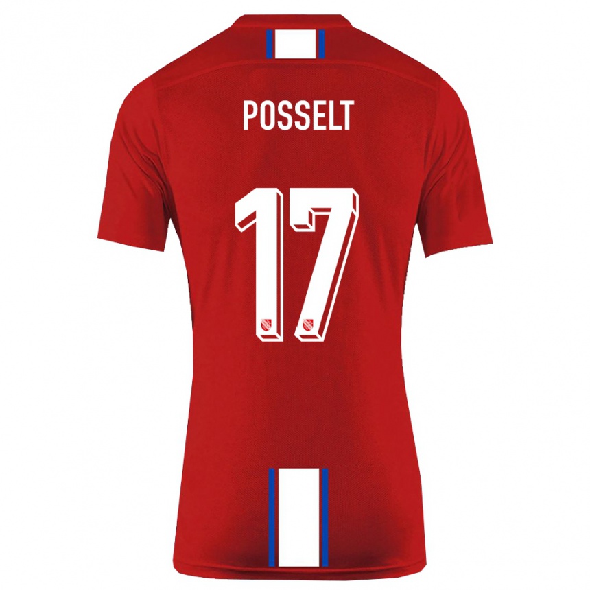 נשים כדורגל ג׳ון קסאבר פוסלט #17 אדום לבן ג'רזי ביתית 2025/26