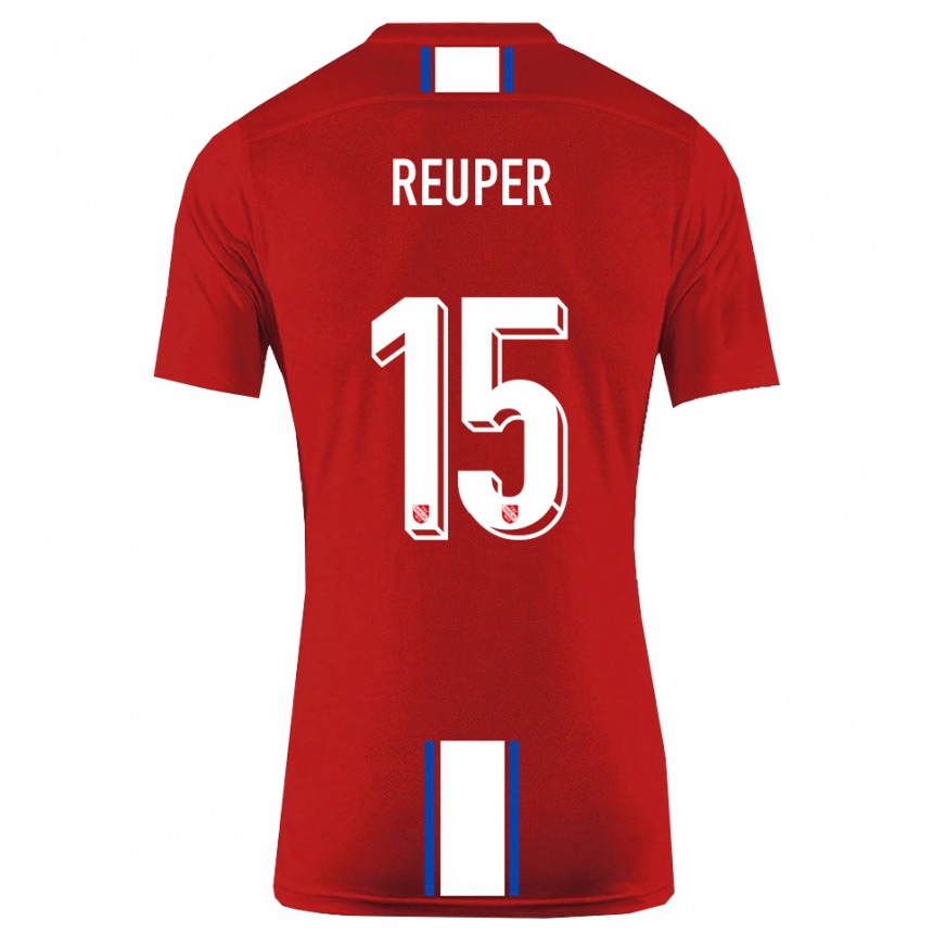 נשים כדורגל Tim Reuper #15 אדום לבן ג'רזי ביתית 2025/26 נשים כדורגל Tim Reuper #15 אדום לבן ג'רזי ביתית 2025/26