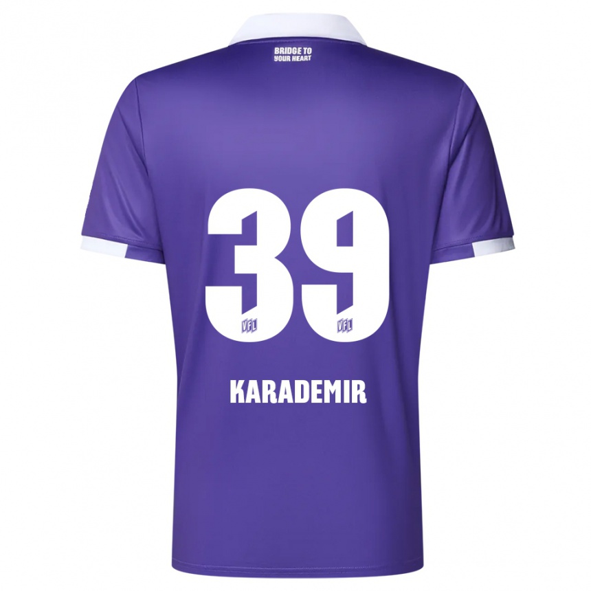 נשים כדורגל Yiğit Karademir #39 סגול לבן ג'רזי ביתית 2025/26