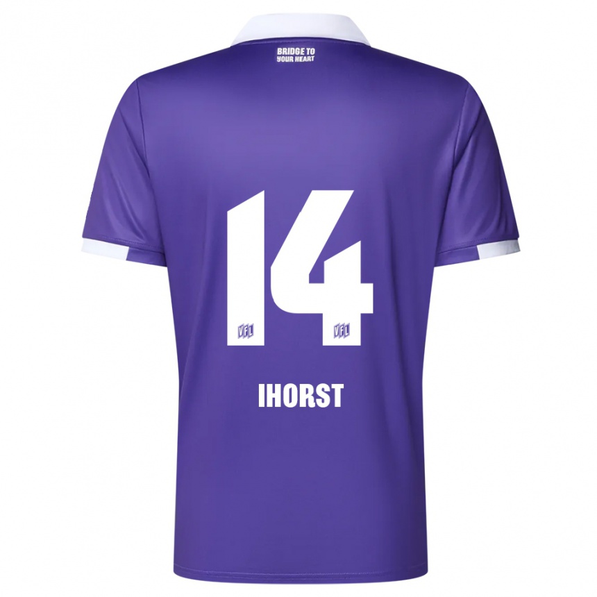 נשים כדורגל Luc Ihorst #14 סגול לבן ג'רזי ביתית 2025/26