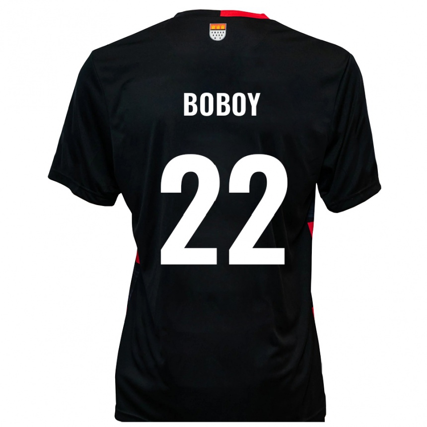 נשים כדורגל Verthomy Boboy #22 שחור אדום ג'רזי ביתית 2025/26