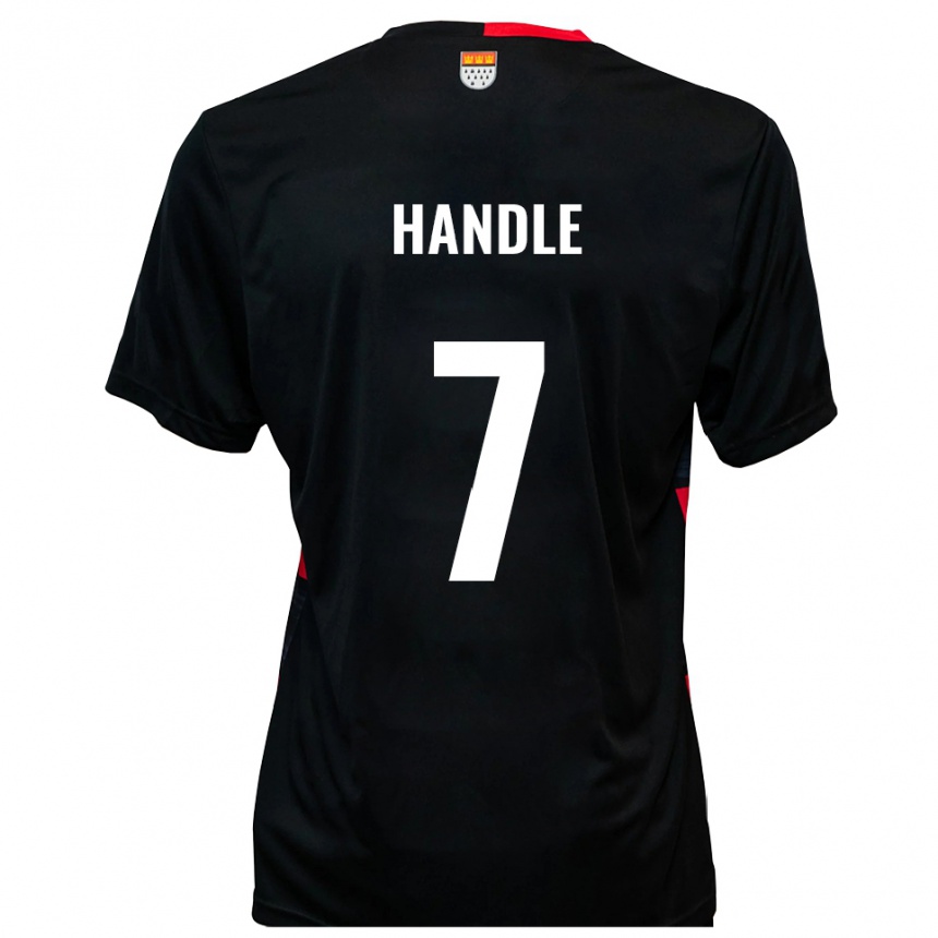 נשים כדורגל Simon Handle #7 שחור אדום ג'רזי ביתית 2025/26