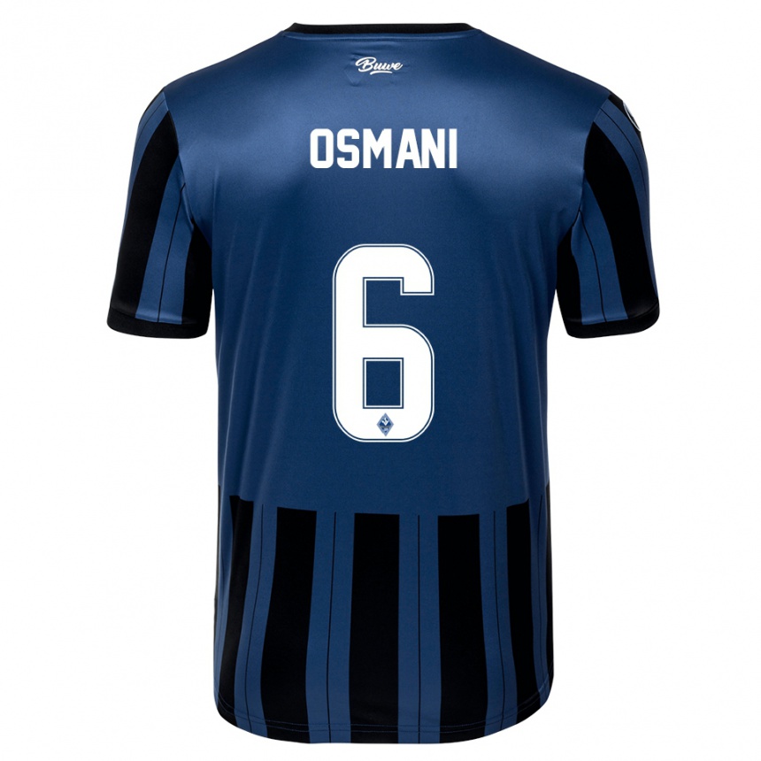נשים כדורגל Samir Osmani #6 כחול אפור שחור ג'רזי ביתית 2025/26
