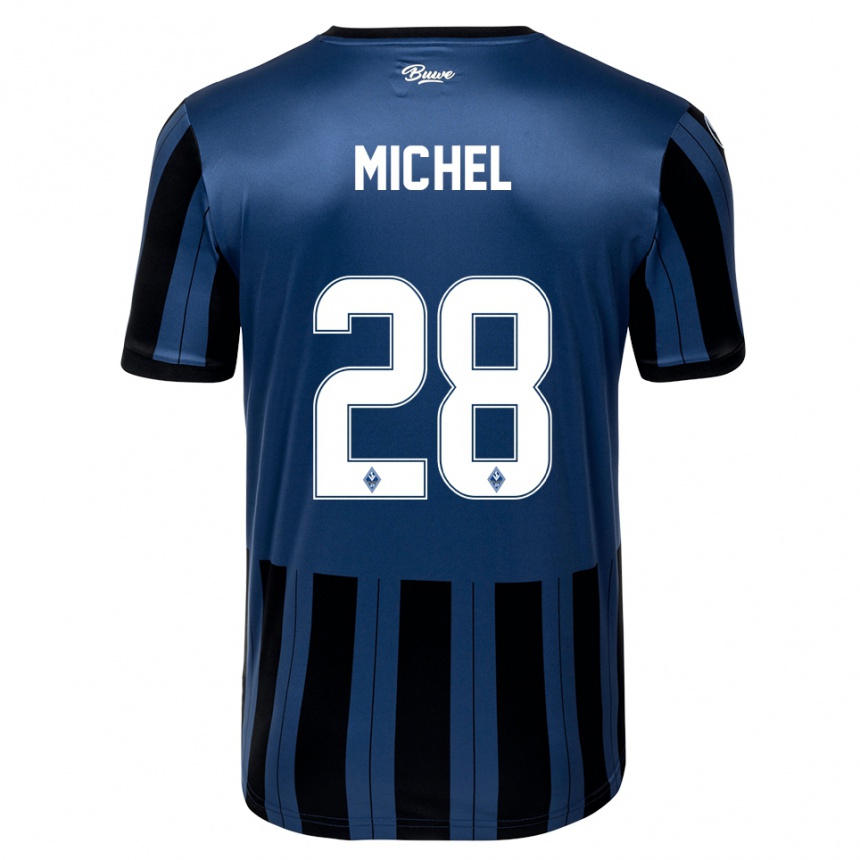 נשים כדורגל דייגו מישל #28 כחול אפור שחור ג'רזי ביתית 2025/26
