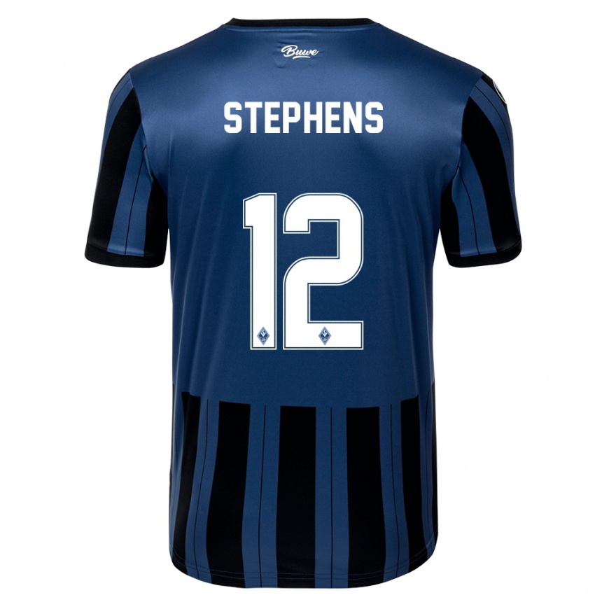 נשים כדורגל Kaden Stephens #12 כחול אפור שחור ג'רזי ביתית 2025/26