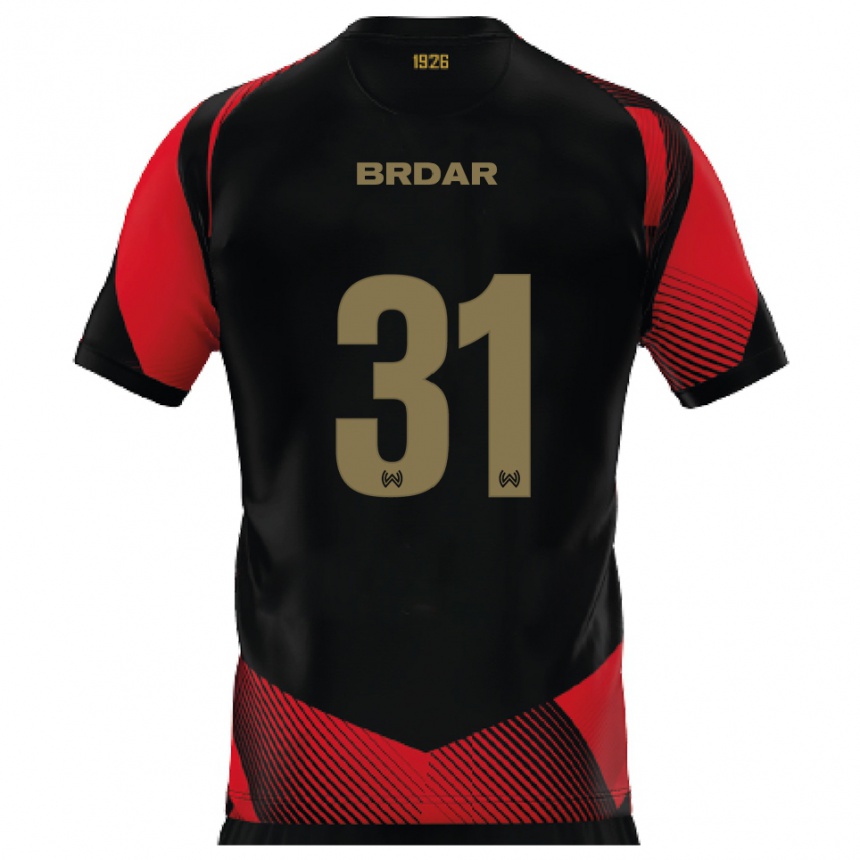 נשים כדורגל נואה פיליפ ברדאר #31 שחור אדום ג'רזי ביתית 2025/26