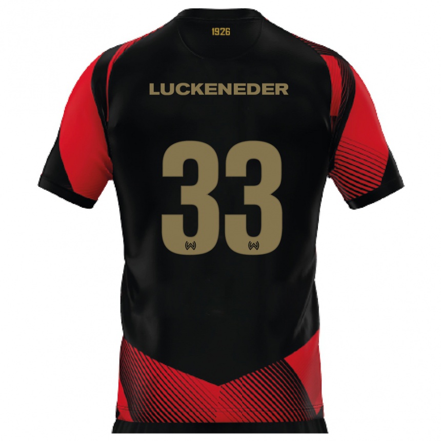 נשים כדורגל פליקס לוקנדר #33 שחור אדום ג'רזי ביתית 2025/26