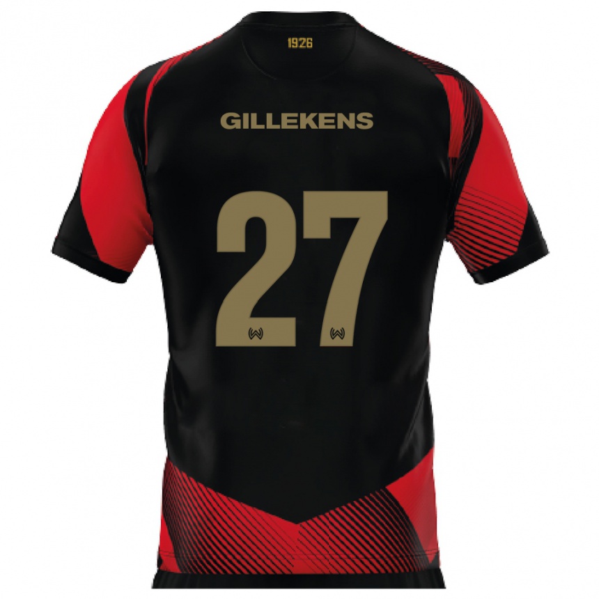 נשים כדורגל ג׳ורדי גילקנס #27 שחור אדום ג'רזי ביתית 2025/26