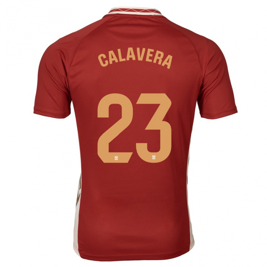 נשים כדורגל Josep Calavera Espinach #23 בורדו זהב הרחק ג'רזי 2025/26