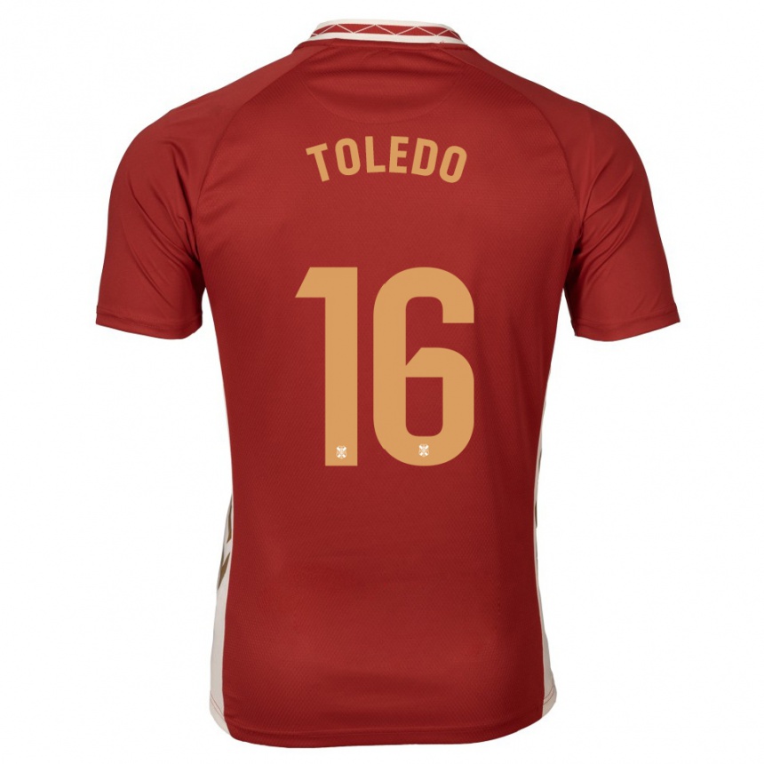 נשים כדורגל Adrián Toledo #16 בורדו זהב הרחק ג'רזי 2025/26