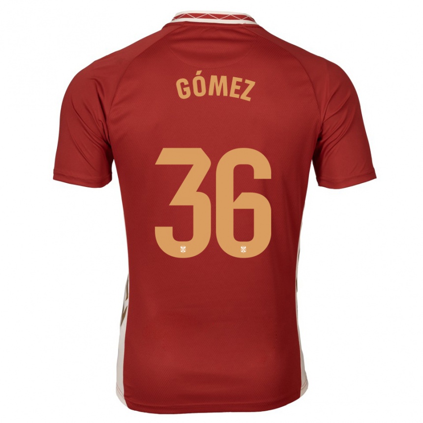 נשים כדורגל Yerover Gómez #36 בורדו זהב הרחק ג'רזי 2025/26