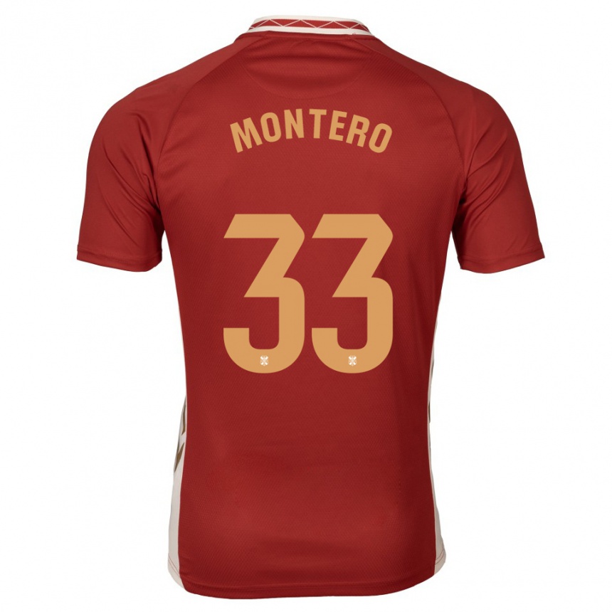 נשים כדורגל Manuel Montero #33 בורדו זהב הרחק ג'רזי 2025/26