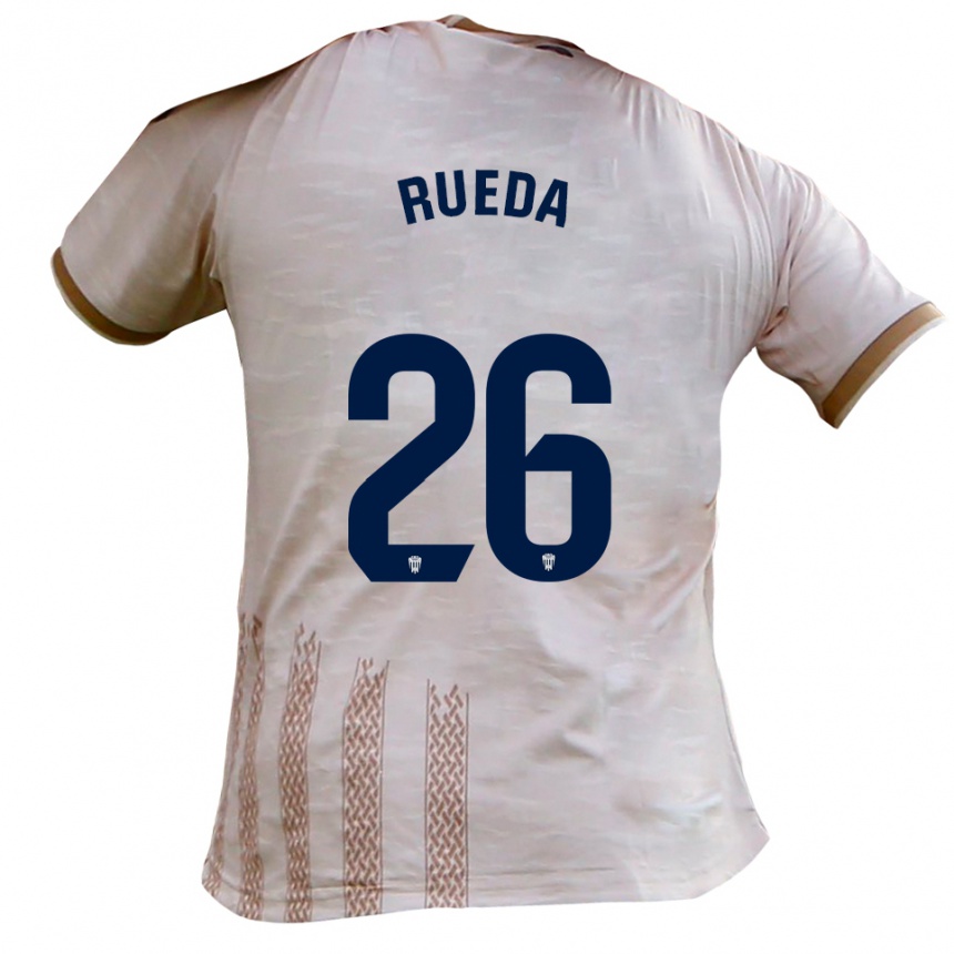 נשים כדורגל Carlos Rueda #26 לבן מלוכלך חום הרחק ג'רזי 2025/26