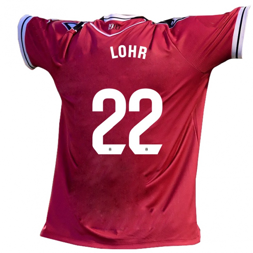 נשים כדורגל לוקה לוהר #22 בורדו שחור הרחק ג'רזי 2025/26