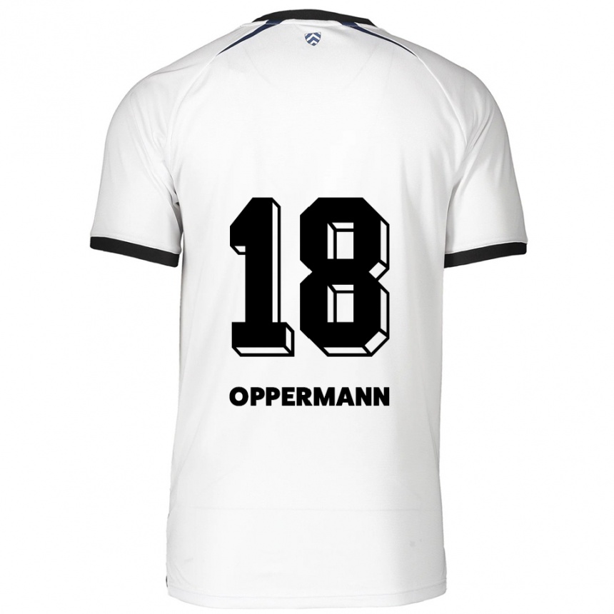 נשים כדורגל לאו פרידריך אופרמן #18 לבן שחור הרחק ג'רזי 2025/26