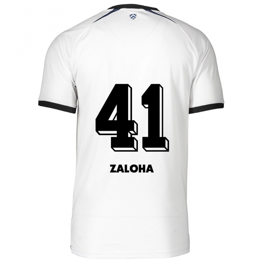 נשים כדורגל Artem Zaloha #41 לבן שחור הרחק ג'רזי 2025/26