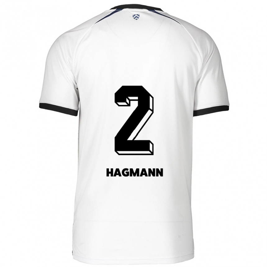 נשים כדורגל פליקס האגמן #2 לבן שחור הרחק ג'רזי 2025/26