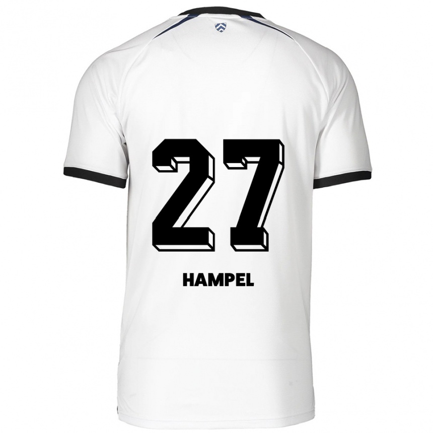 נשים כדורגל Jocelyn Hampel #27 לבן שחור הרחק ג'רזי 2025/26